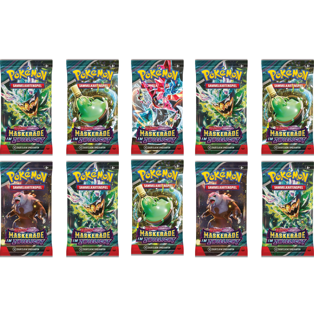 Pokemon Maskerade im Zwielicht - 10 x Booster Pack (deutsch)