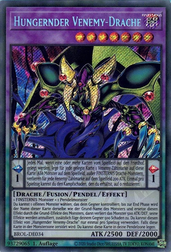 Hungernder Venemy-Drache - Secret Rare - Divine Cards