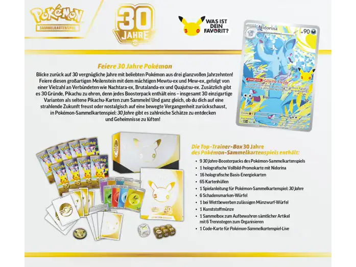 Pokémon - 30 Jahre Top-Trainer-Box (DE)