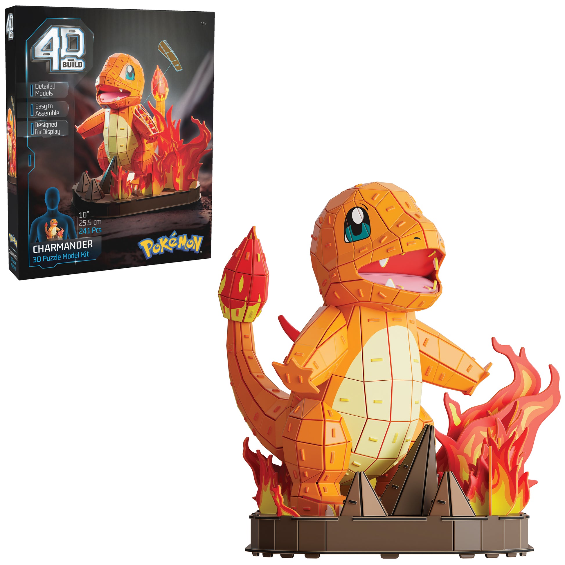 Spin Master 4D Build Pokémon Glumanda – 3D Pixel-Modellbausatz
