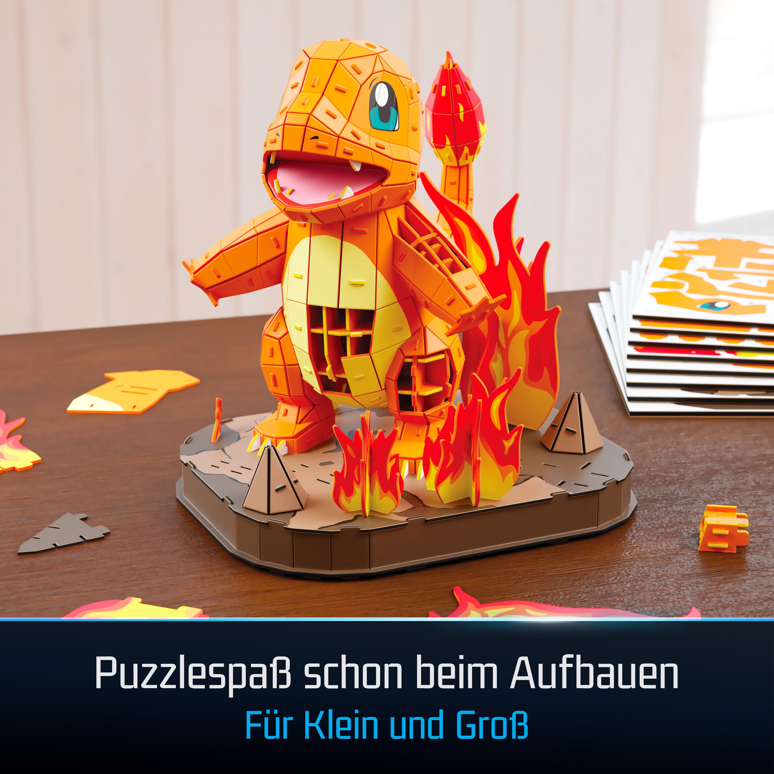 Spin Master 4D Build Pokémon Glumanda – 3D Pixel-Modellbausatz