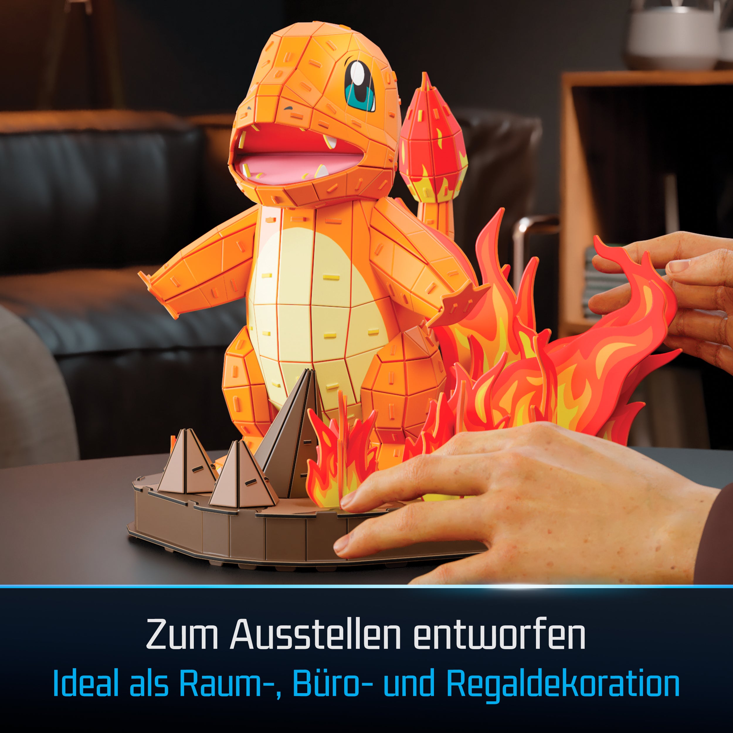Spin Master 4D Build Pokémon Glumanda – 3D Pixel-Modellbausatz
