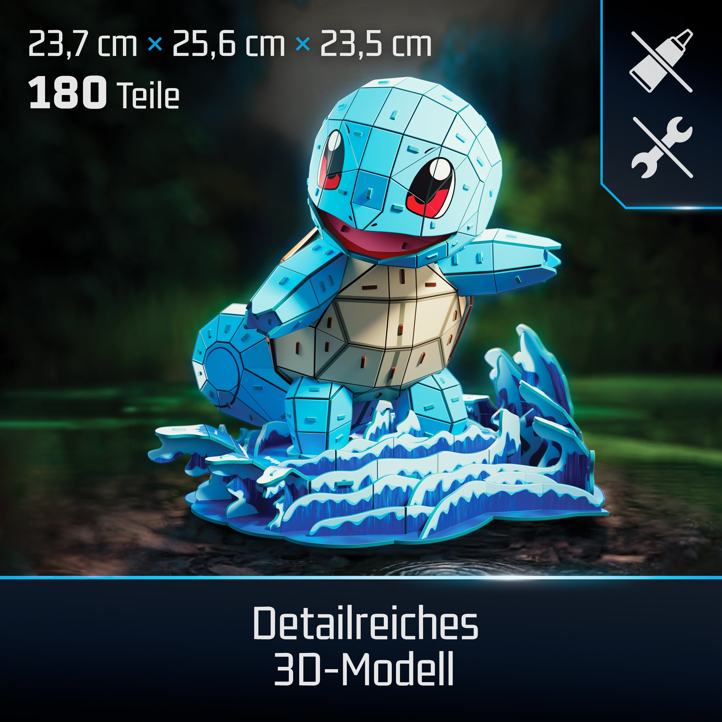 Spin Master 4D Build Pokémon Shiggy – 3D Pixel-Modellbausatz