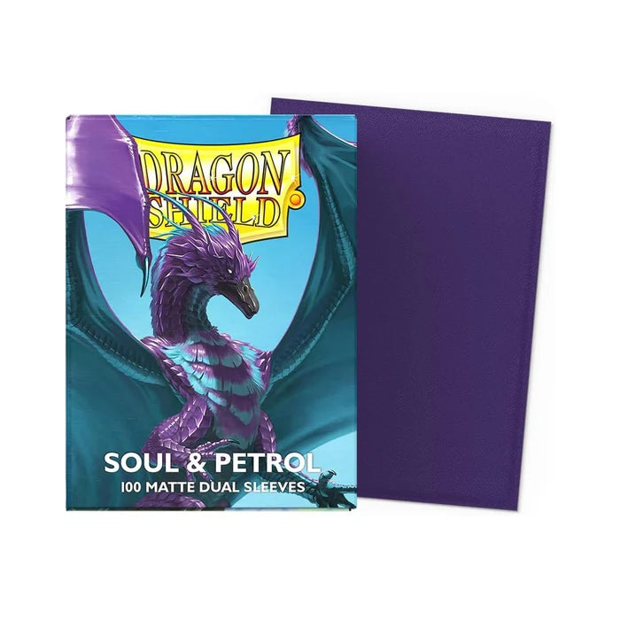 Dragon Shield Standard Size Card Sleeves - Matte Dual Soul & Petrol (100 Sleeves)