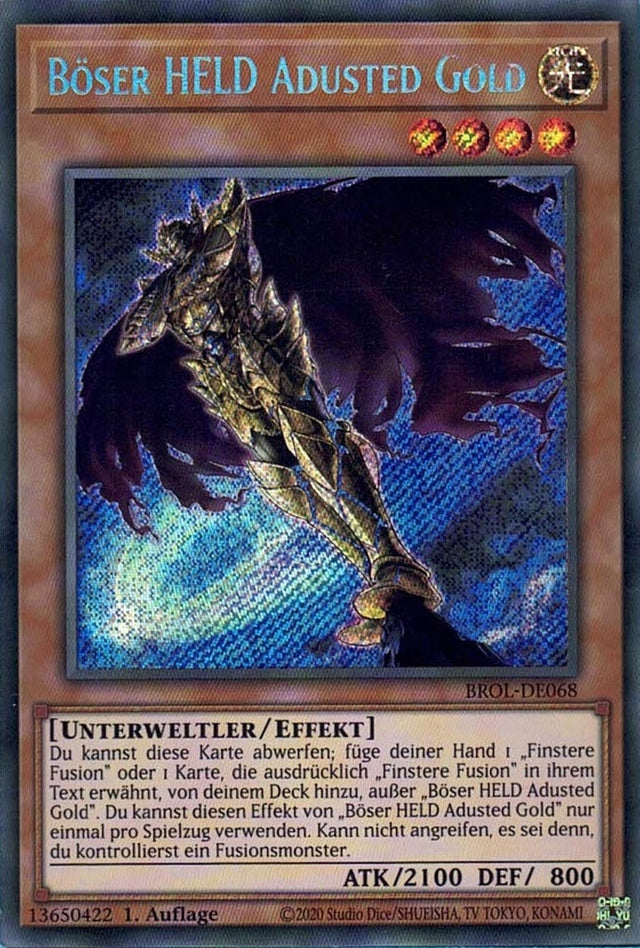 Böser HELD Adusted Gold - Secret Rare - Divine Cards
