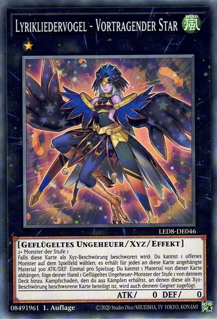 Lyrikliedervogel-Vortragender Star - Common - Divine Cards
